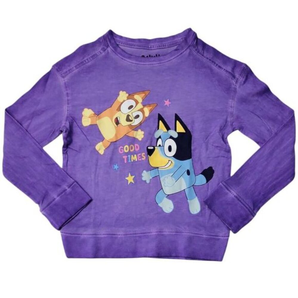 Purple bluey Graphic Long Sleeve Tee